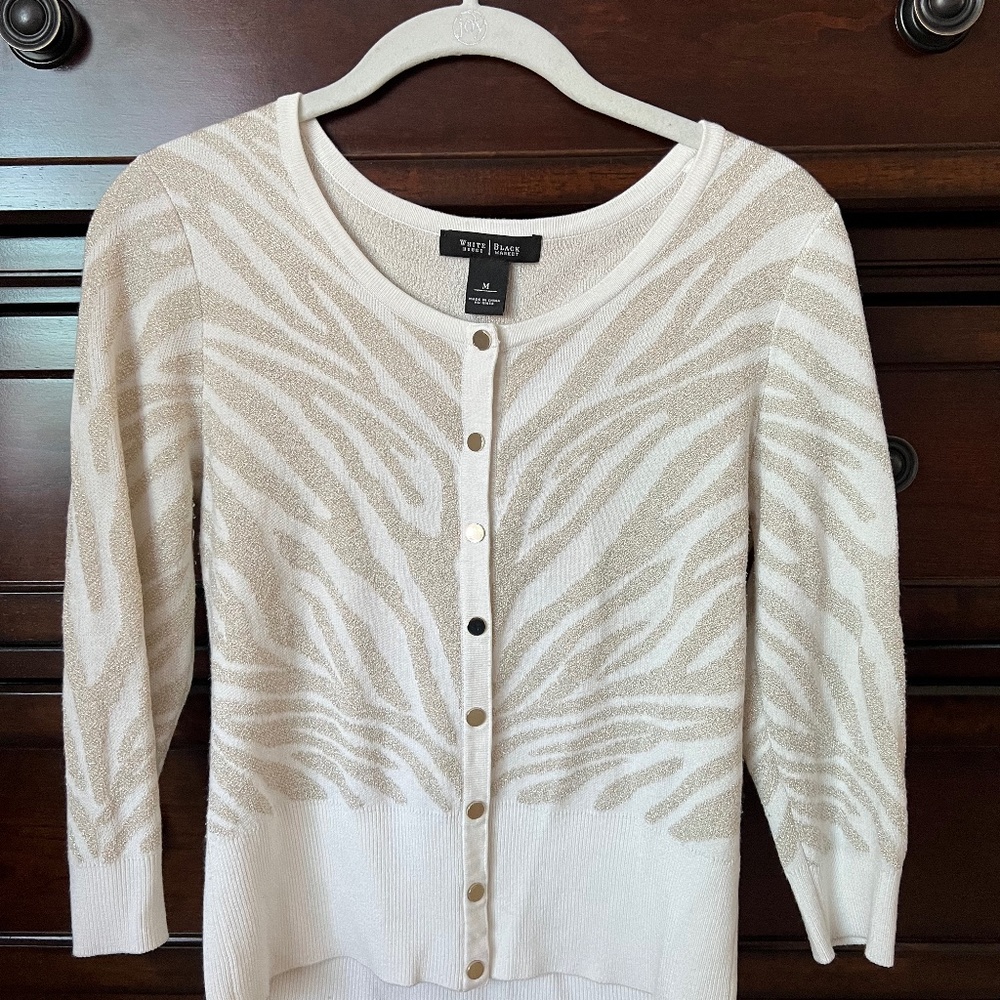 White House Black Market Cardigan, Size Medium M